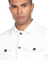 Flying Machine Spread Collar Solid Denim Jacket