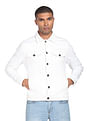 Flying Machine Spread Collar Solid Denim Jacket