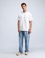 Flying Machine Solid Pattern Relaxed Fit T-Shirt