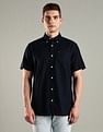 Tommy Hilfiger Solid Regular Fit Linen Shirt