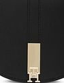 Tommy Hilfiger Solid Black Pu Sling Bag
