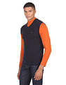 Tommy Hilfiger Men Navy Pure Cotton Basket Weave Sweater Vest