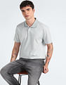 Calvin Klein Smooth Cotton Geometric Print Polo Shirt