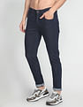 Flying Machine Mid Rise Slash Slim Tapered Jeans