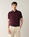 Arrow Textured Pure Cotton Night Is Young Polo Shirt