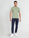 Flying Machine Short Sleeve Solid Polo Shirt