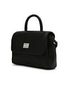 Tommy Hilfiger Solid Black Pu Handbags