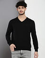 Calvin Klein V-Neck Solid Hallmark Sweater