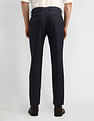 Arrow Solid Dobby Slim Fit Trousers