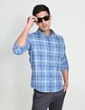 Arrow Sports Tartan Check Manhattan Slim Shirt