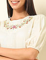 U.S. Polo Assn. Women Floral Embroidered Top