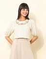 U.S. Polo Assn. Women Floral Embroidered Top