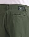 Flying Machine Mid Rise Textured Cargo Pants