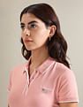 U.S. Polo Assn. Women Tipped Sleeve Hem Pique Polo Shirt