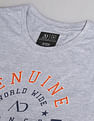 AD by Arvind Crew Neck Graphic Print T-Shirt
