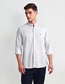 Arrow Sports Mandarin Collar Solid Shirt