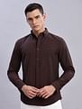 Tommy Hilfiger Striped Regular Fit Plain Woven Shirt