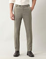Arrow Slim Fit Solid Trousers