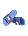 Tommy Hilfiger Women Blue Brand Printed Pool Slides