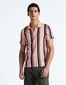 Flying Machine Vertical Stripe Cotton Polo Shirt