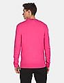 Calvin Klein Men Pink Crew Neck Logo Sweater