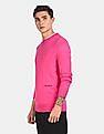 Calvin Klein Men Pink Crew Neck Logo Sweater