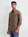 Arrow Sport Horizontal Striped Slim Fit Shirt