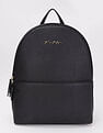 Tommy Hilfiger Solid Black Pu Backpack