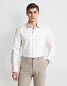 Arrow Patterned Dobby Cotton Shirt