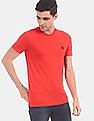 Calvin Klein Men Red Slim Fit Solid Organic Cotton T-Shirt
