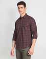 Arrow Sports Twill Dupplin Check Casual Shirt