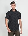 Arrow Sports Floral Print Cotton Pique Polo Shirt