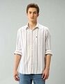 Arrow Sport Air Soft Regular Fit Vertical Striped Shirt