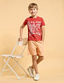 U.S. Polo Assn. Kids Boys Regular Fit Graphic Printed T-Shirt