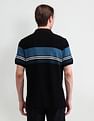 U.S. Polo Assn. Denim Co. Horizontal Striped Muscle Polo Shirt