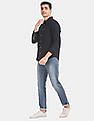 Calvin Klein Men Dark Blue Long Sleeve Utility Denim Casual Shirt