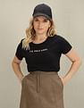 U.S. Polo Assn. Women Round Neck Brand Print T-Shirt