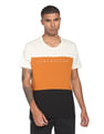 Flying Machine Crew Neck Colour Block Cotton T-Shirt