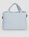 Tommy Hilfiger Solid Blue PU Hand Bags
