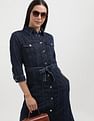Tommy Hilfiger Belted Regular Fit Midi Dress