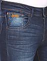 Aeropostale Men Dark Blue Skinny Fit Stone Wash Jeans