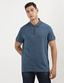 Tommy Hilfiger Zip Placket Tipping Polo Shirt