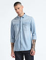Flying Machine Chambray Cotton Shirt