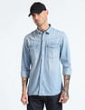Flying Machine Chambray Cotton Shirt
