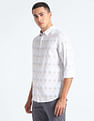 Flying Machine Geometric Print Cotton Shirt