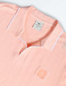 Flying Machine Jacquard Knit Regular Fit Polo Shirt