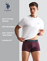 USPA Innerwear Anti Microbial Solid OET13 Trunks - Pack Of 3