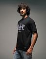 Flying Machine Graphic Printed  Pure Cotton Relaxed Fit T-shirt