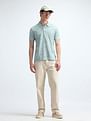 Flying Machine Abstract Pattern Pure Cotton Polo Shirt