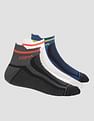 USPA Innerwear Ankle Length Striped ES006 Socks - Pack Of 3